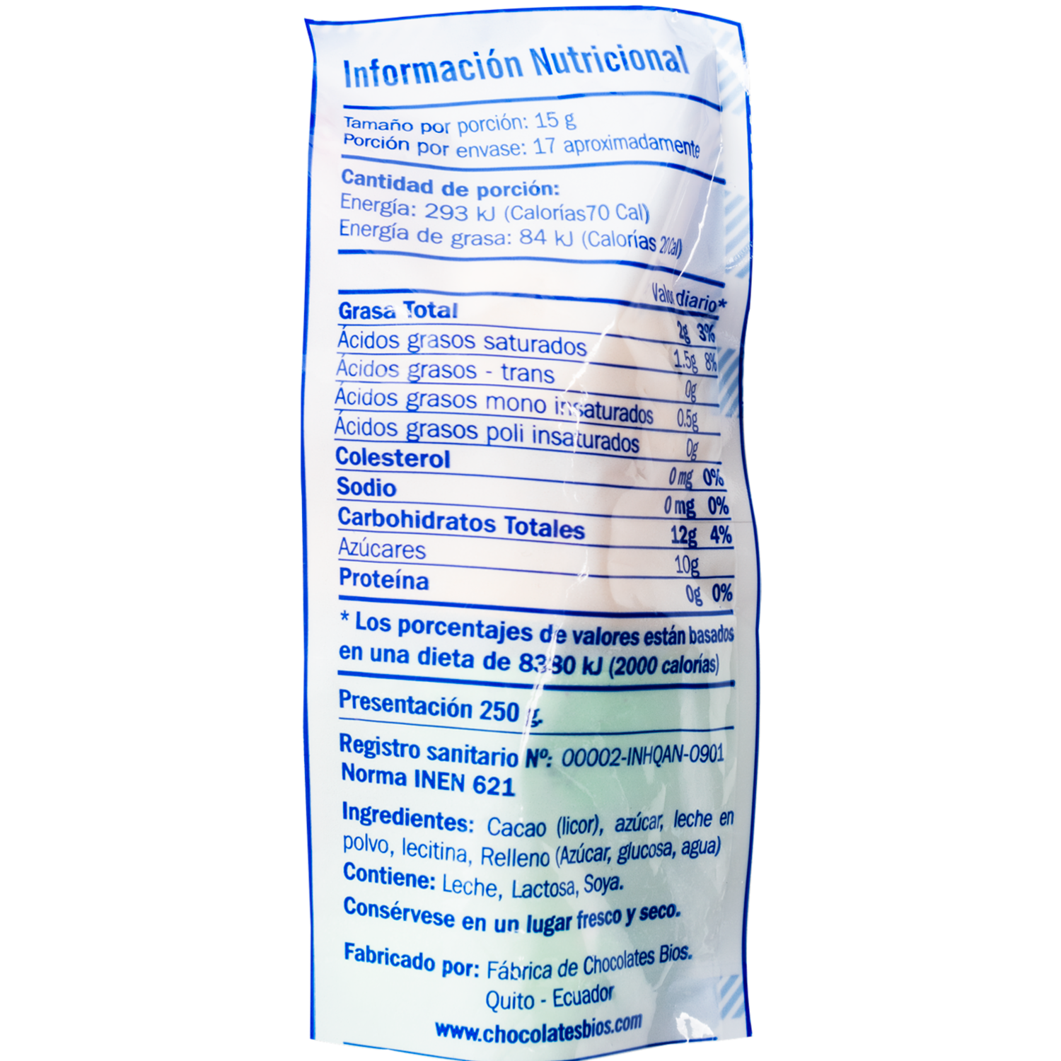 Bombones De Chocolate Amelcochados Surtidos BIOS 250 G