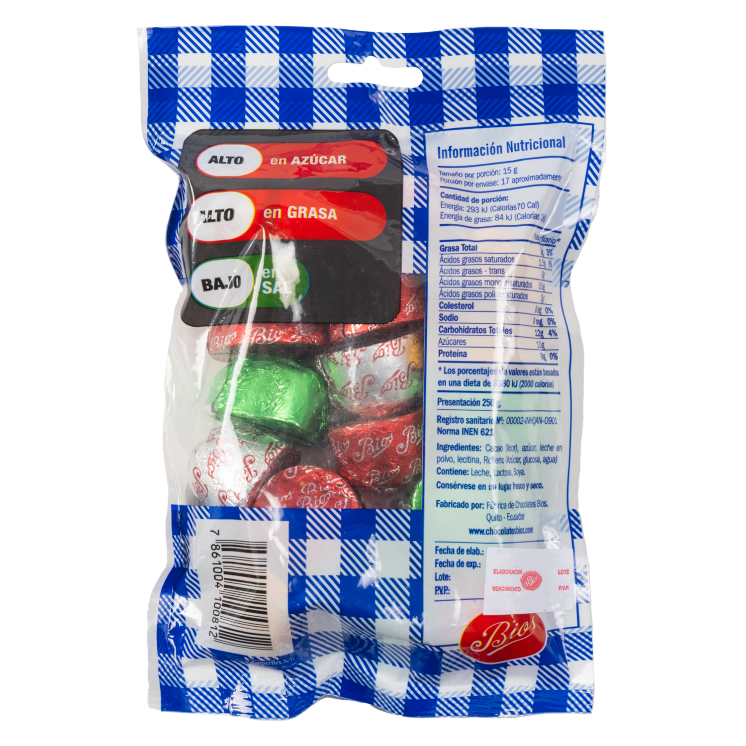 Bombones De Chocolate Amelcochados Surtidos BIOS 250 G