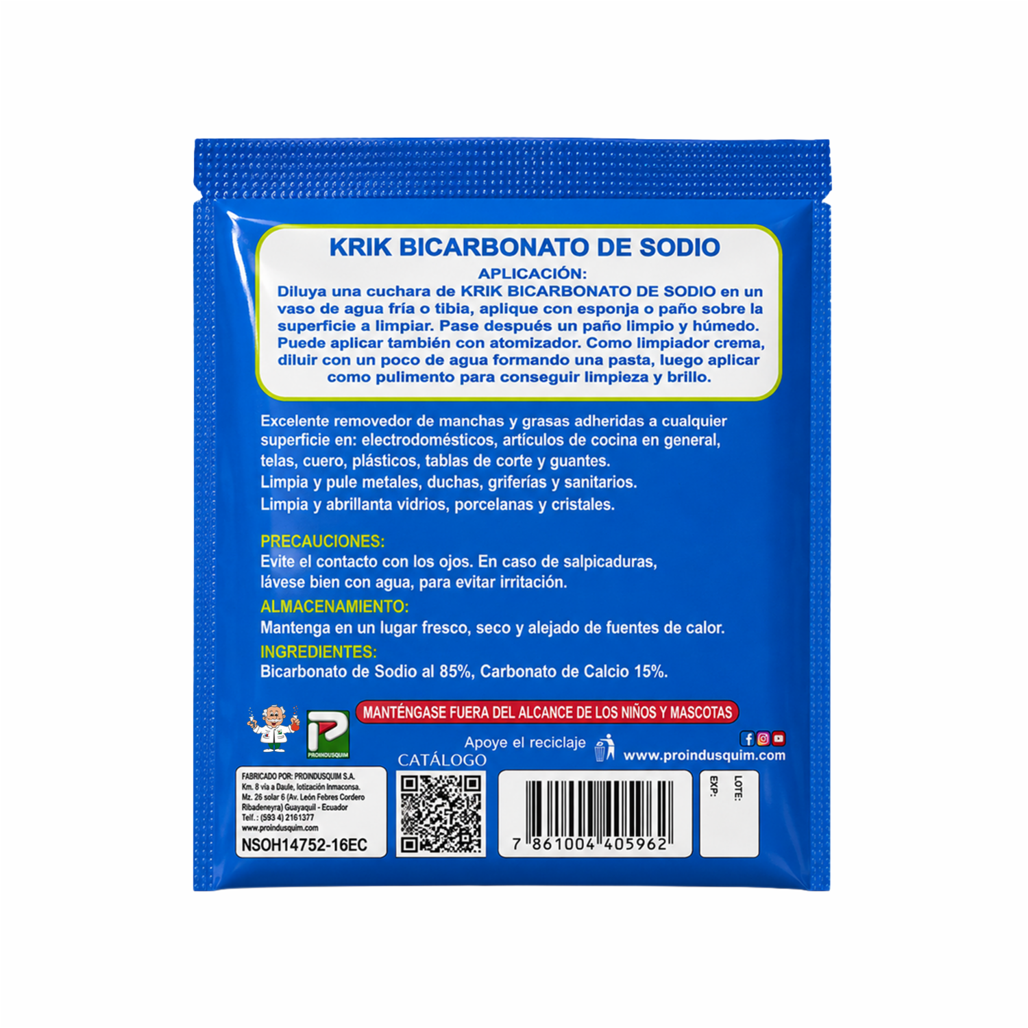 Bicarbonato De Sodio Al 85% KRIK 50 G