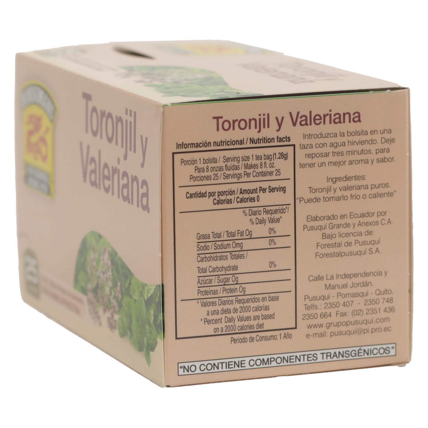 Toronjil De Toronjil Con Valeriana HORNIMANS 25 X 1.28 G