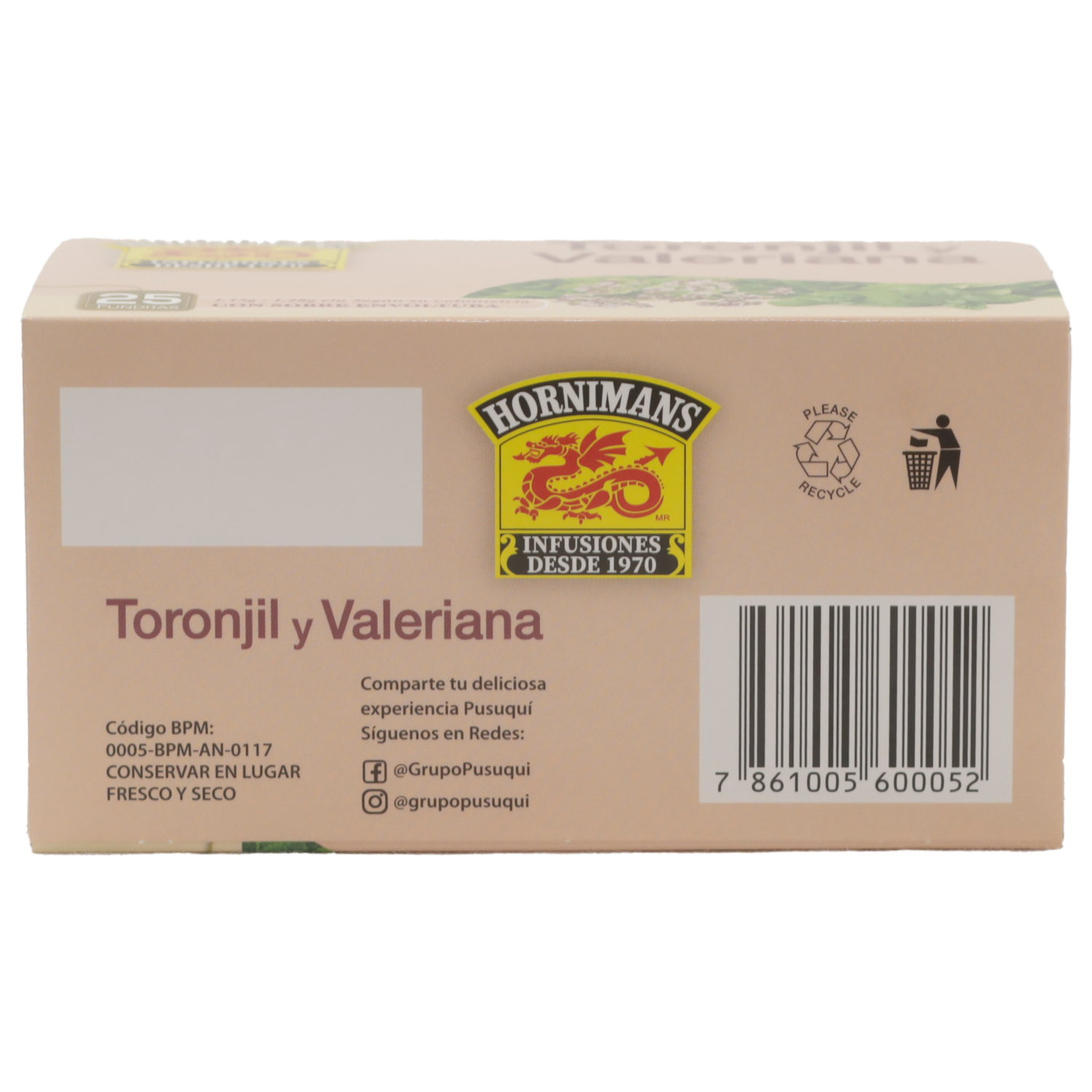 Toronjil De Toronjil Con Valeriana HORNIMANS 25 X 1.28 G