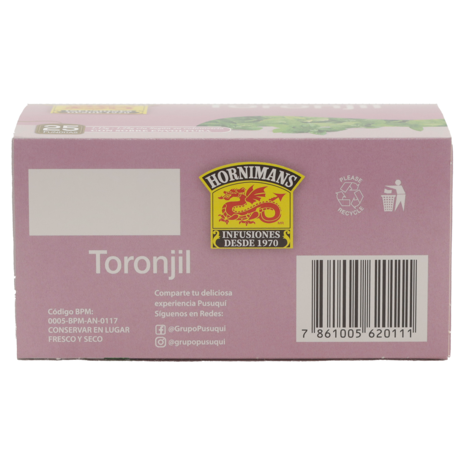 Toronjil Seco Infusión HORNIMANS 25 X 1.28 G