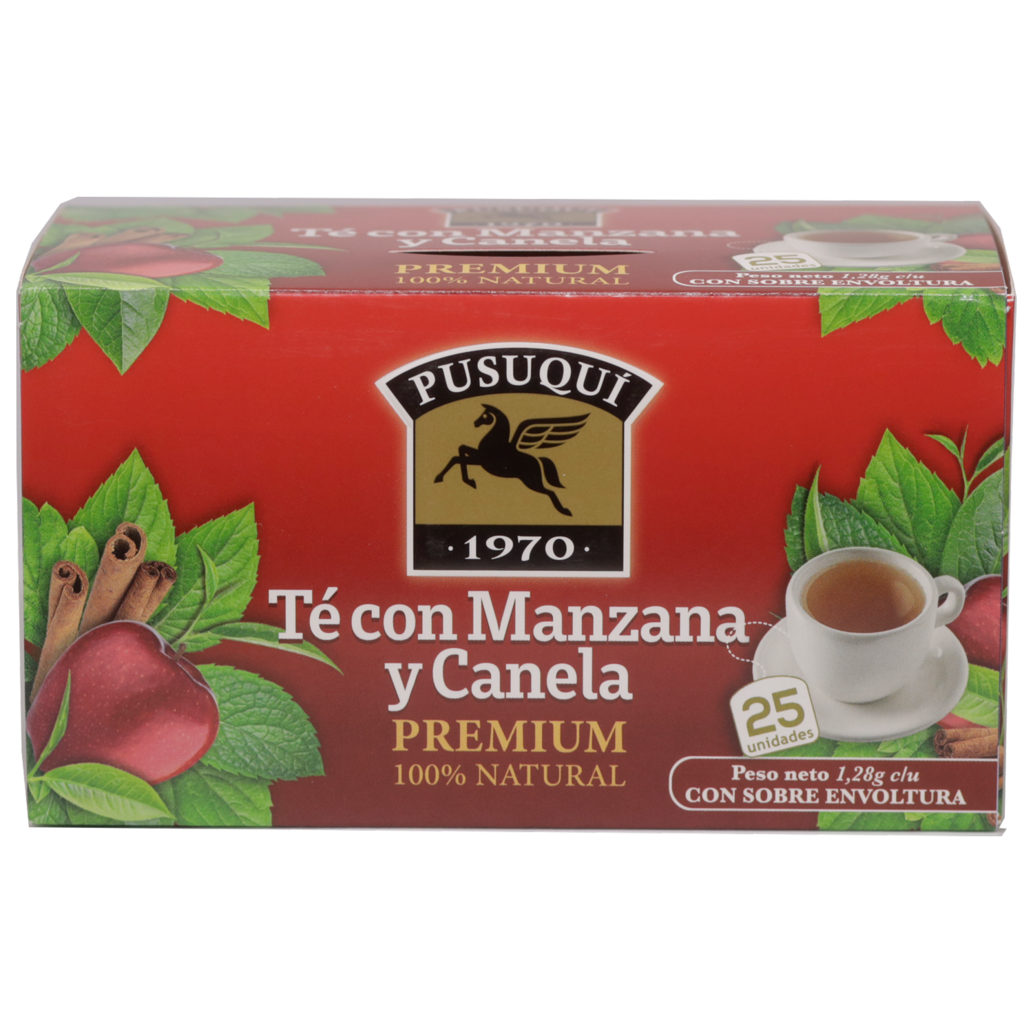 Té Manzana Y Canela PUSUQUI 25 X 1.28 G