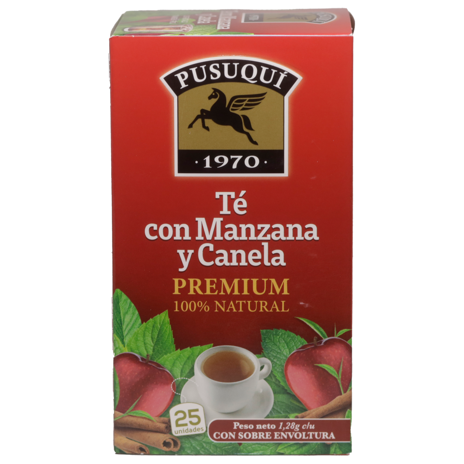 Té Manzana Y Canela PUSUQUI 25 X 1.28 G