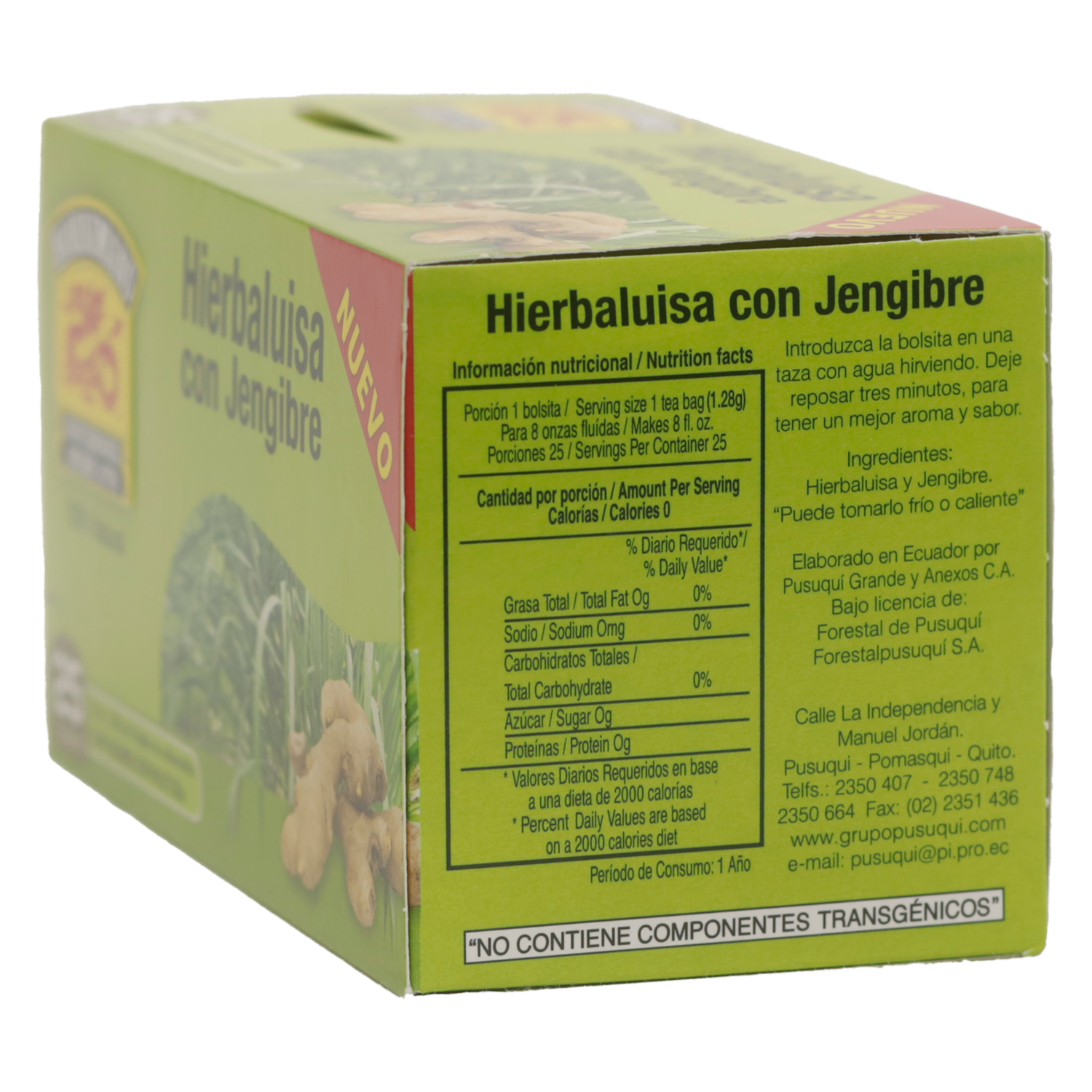 Infusión De Hierbaluisa Con Jengibre HORNIMANS 25 x 1.28 G