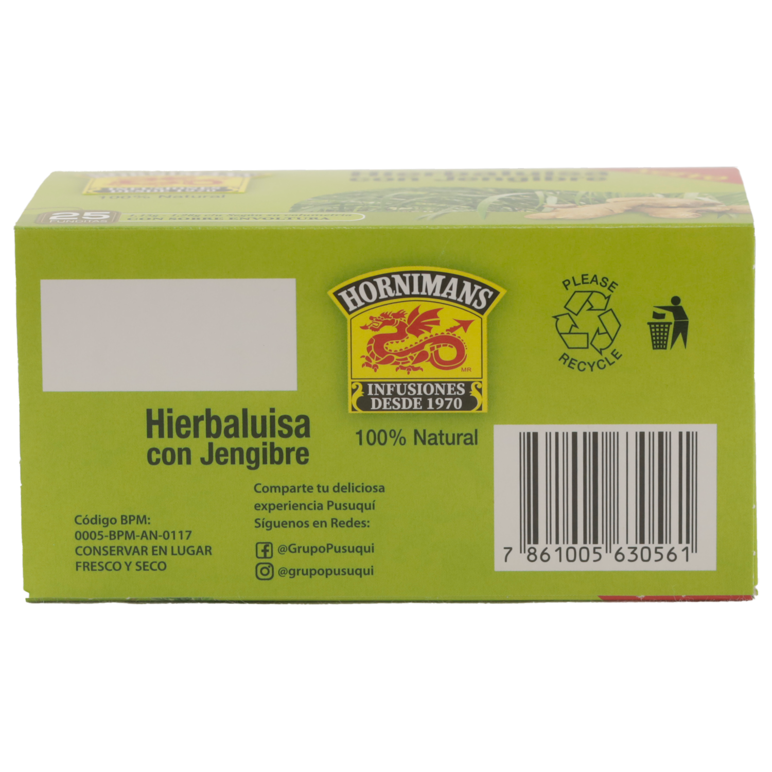Infusión De Hierbaluisa Con Jengibre HORNIMANS 25 x 1.28 G