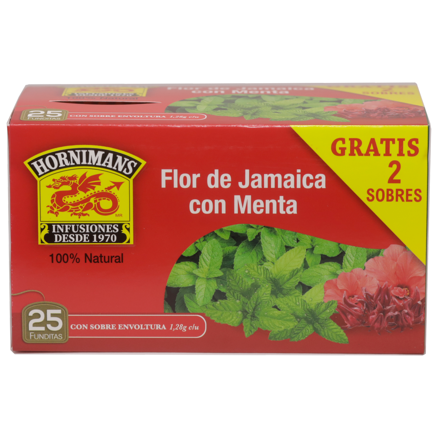 Infusión De Jamaica Con Menta HORNIMANS 25 x 1.28 G