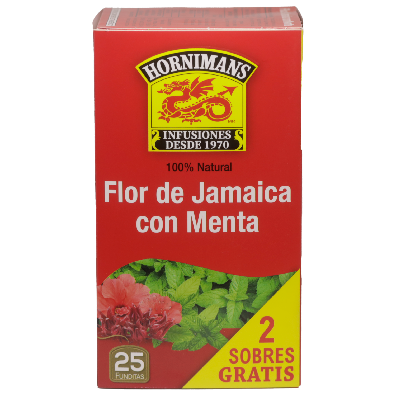 Infusión De Jamaica Con Menta HORNIMANS 25 x 1.28 G