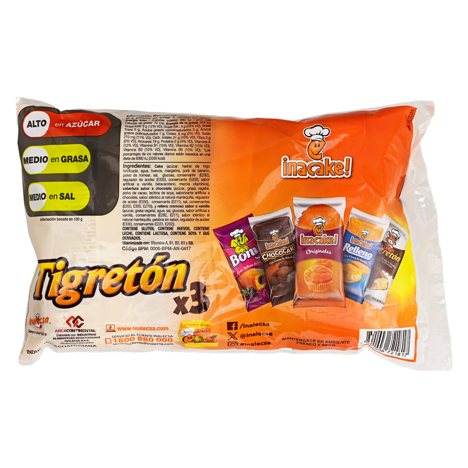 Pack De Pastelillos Tigretón INALECSA 150 G