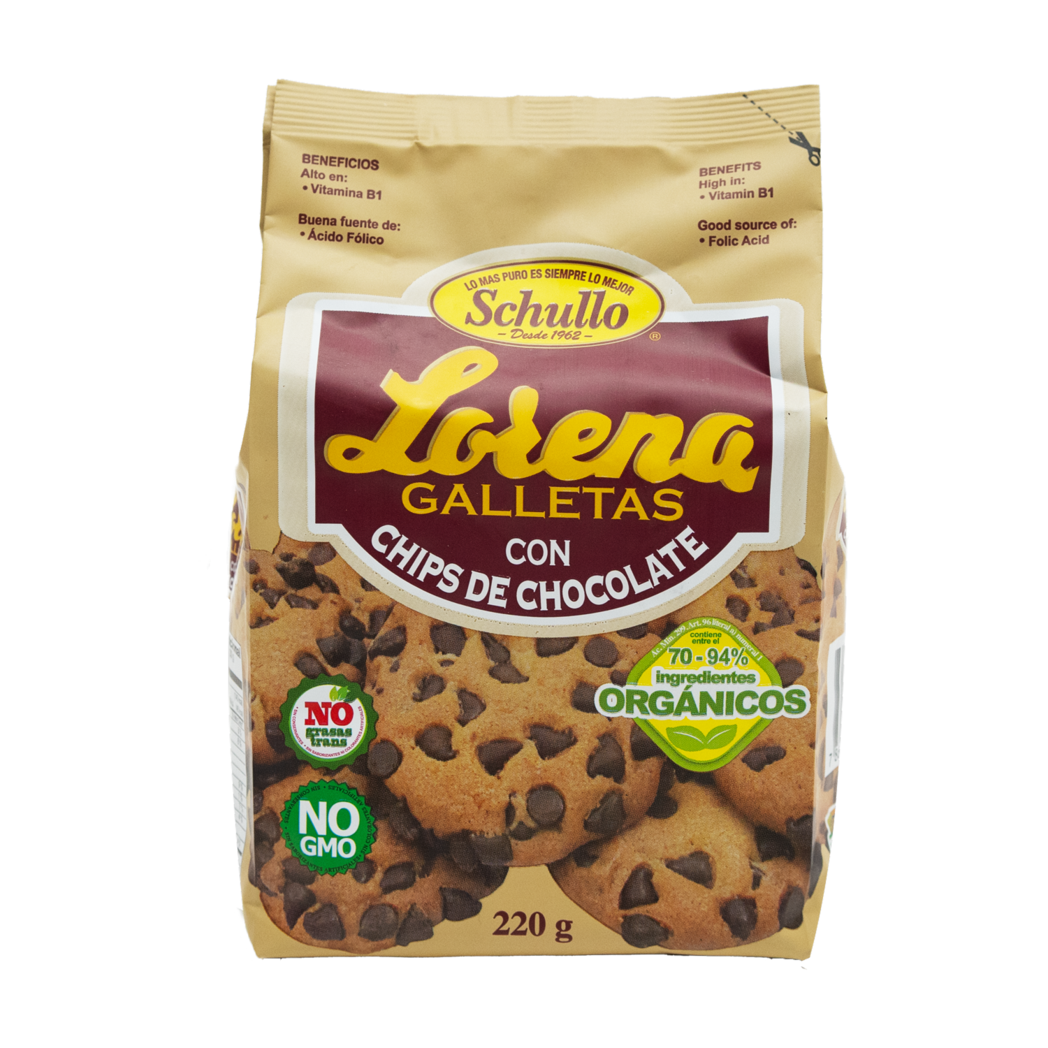 Galletas Dulces Choco Chips SCHULLO 220 G