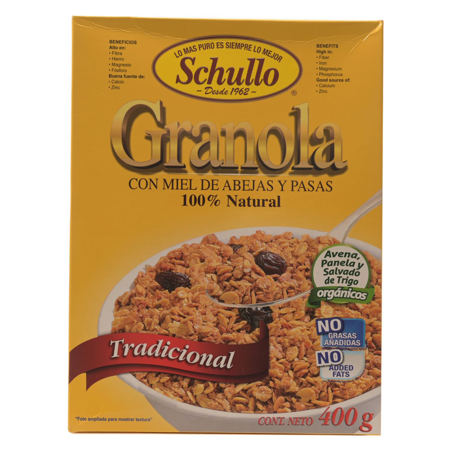 Granola Orgánica Tradicional SCHULLO 400 G