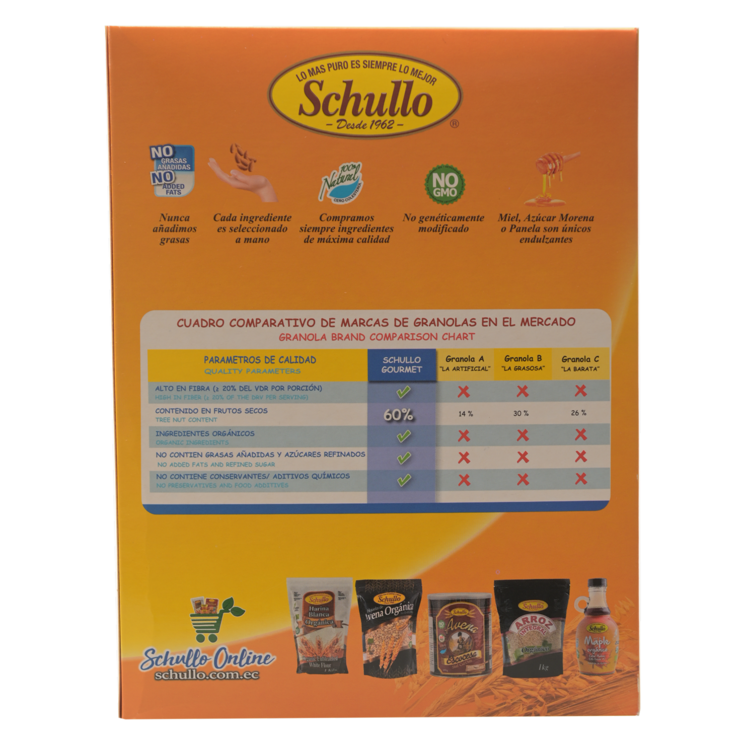 Granola Orgánica Tradicional SCHULLO 400 G
