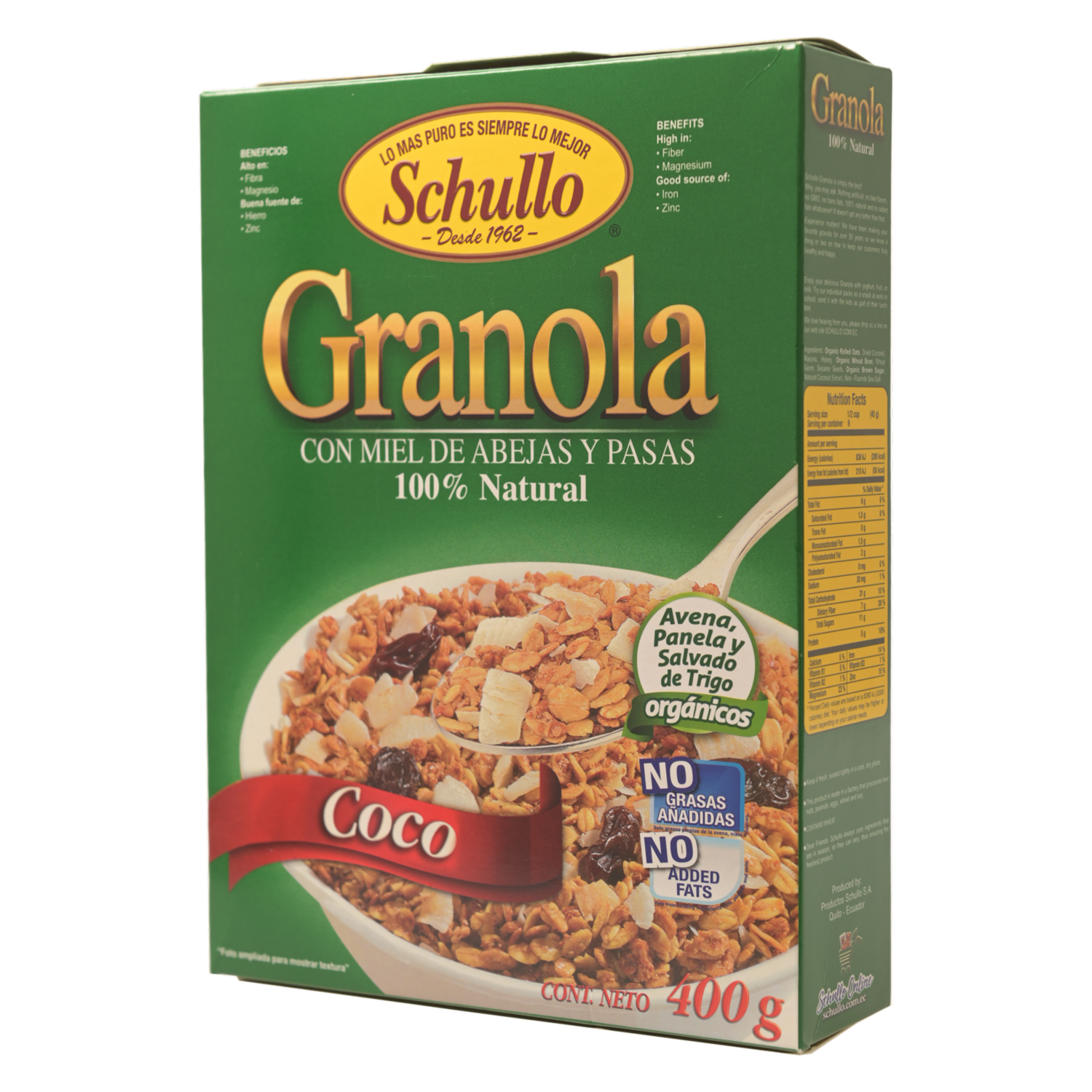 Granola Con Coco SCHULLO 400 G