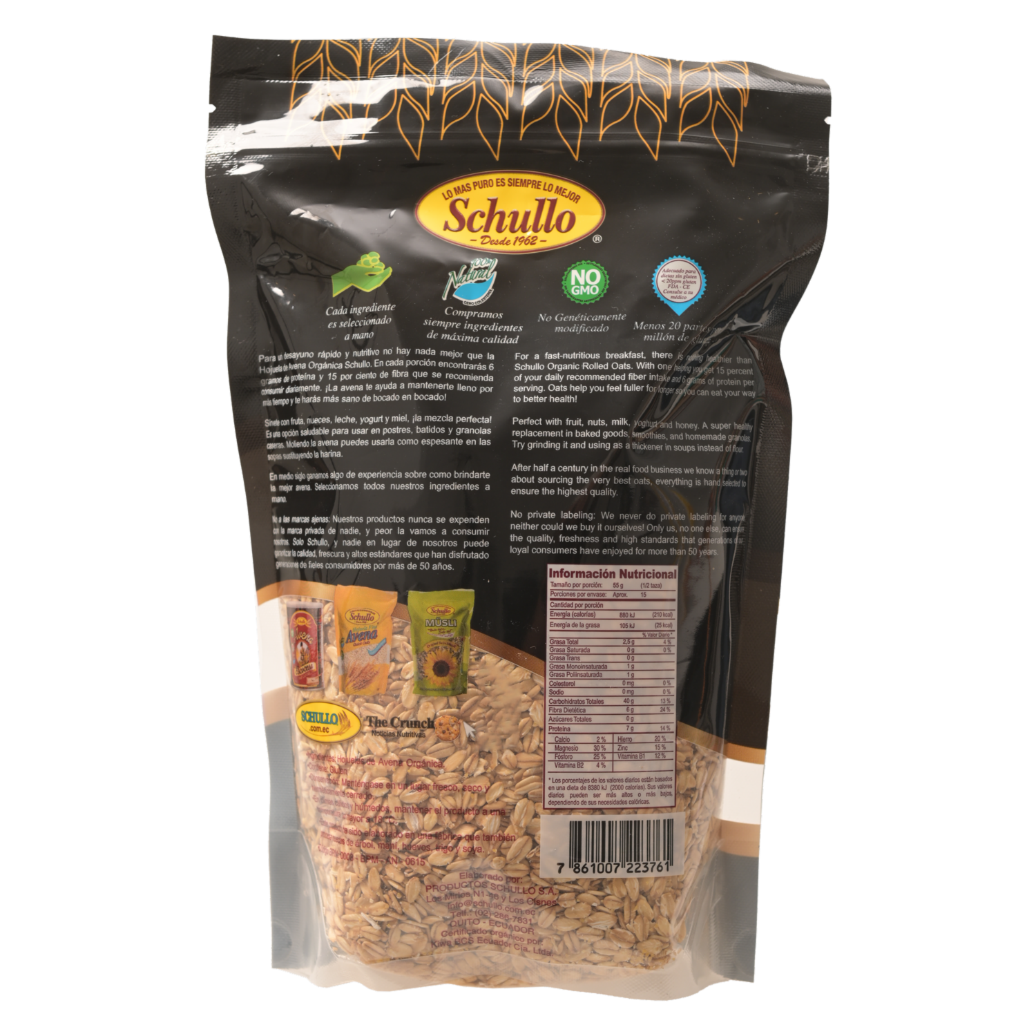 Avena En Hojuela Orgánica SCHULLO 850 G