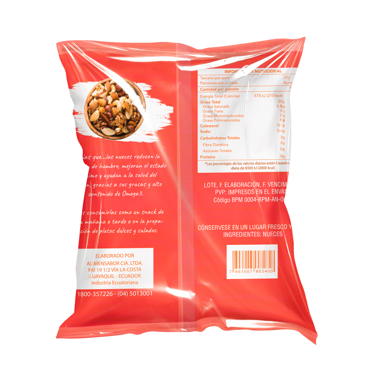 Nueces Sin Cascara ROSA DULCE 190 G