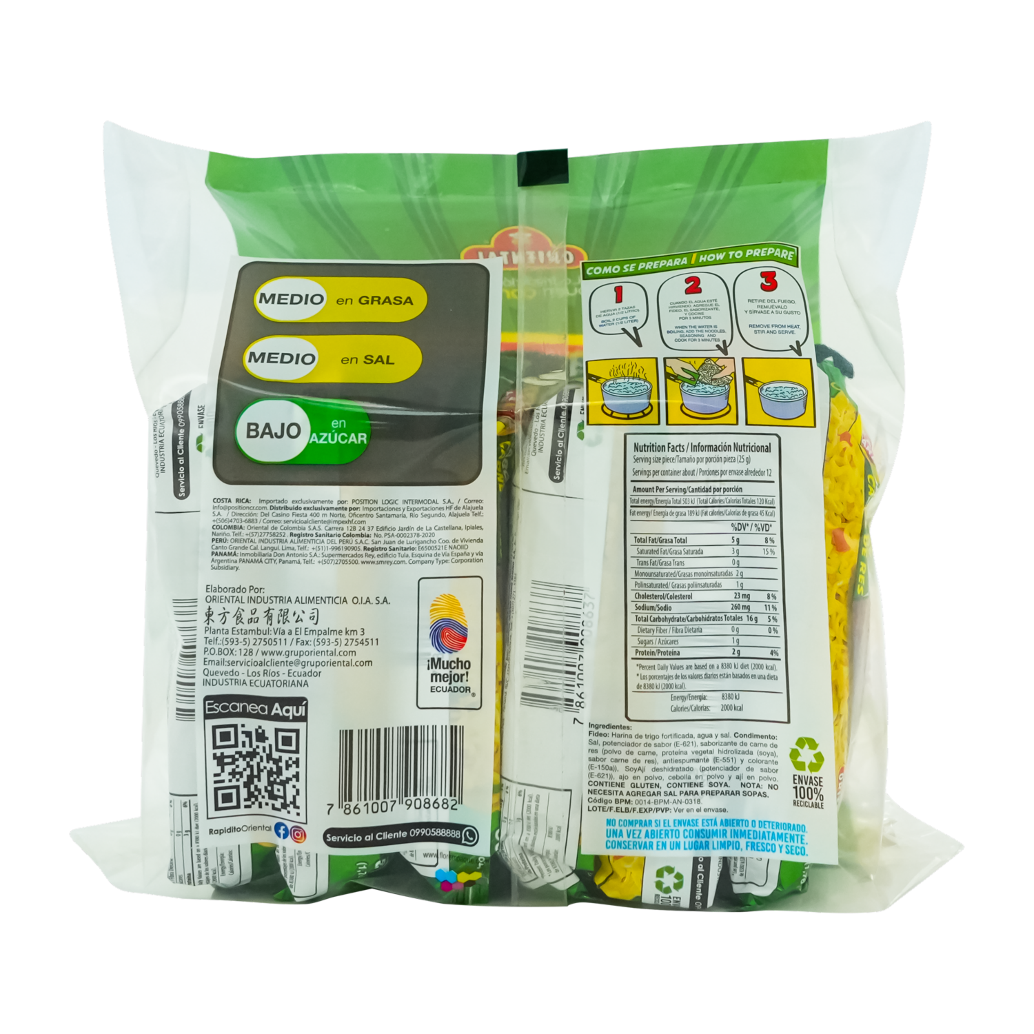 Fideo Instantáneo Rapidito Jr Res ORIENTAL 300 G