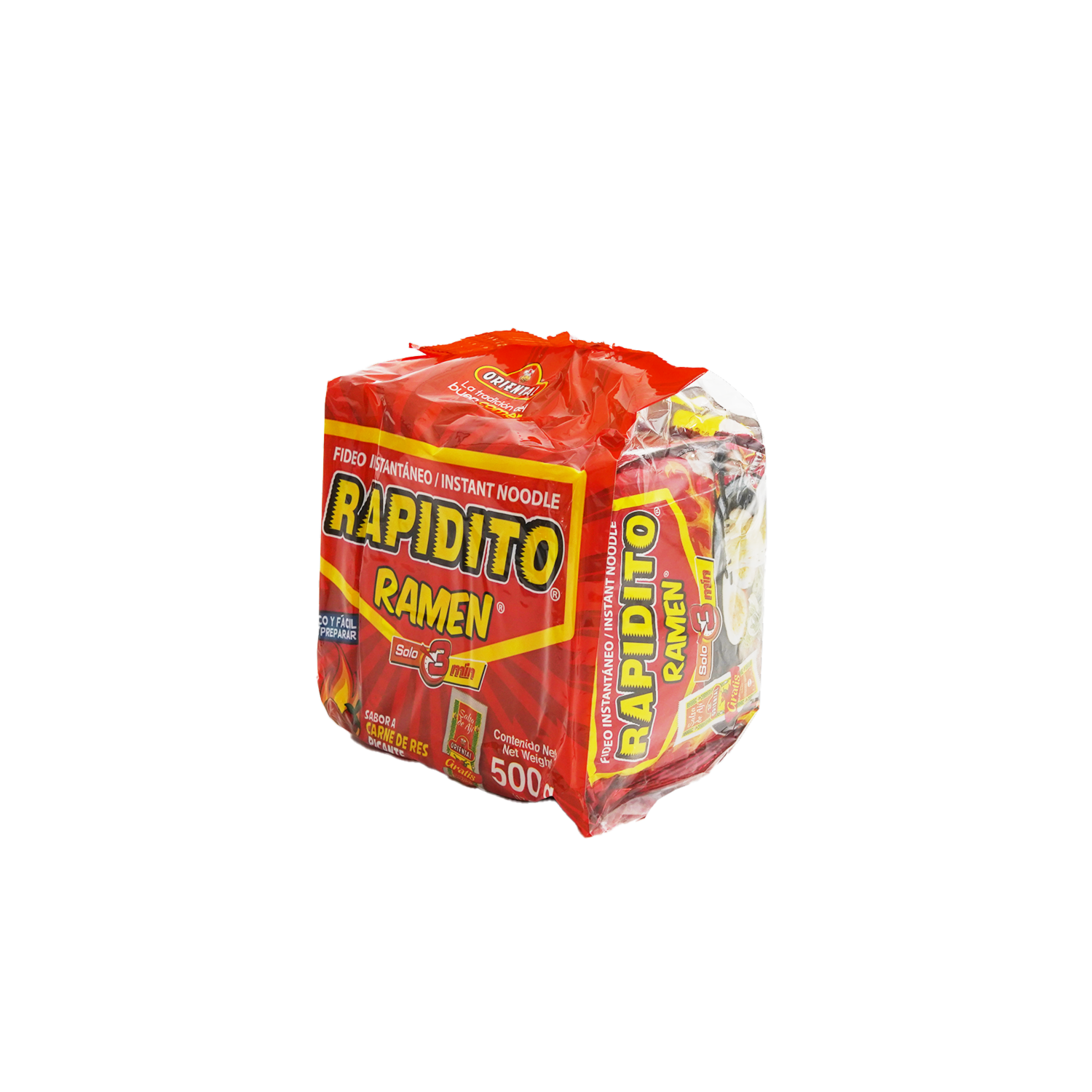 Fideo Instantáneos Rapidito De Res Picante ORIENTAL 500 G