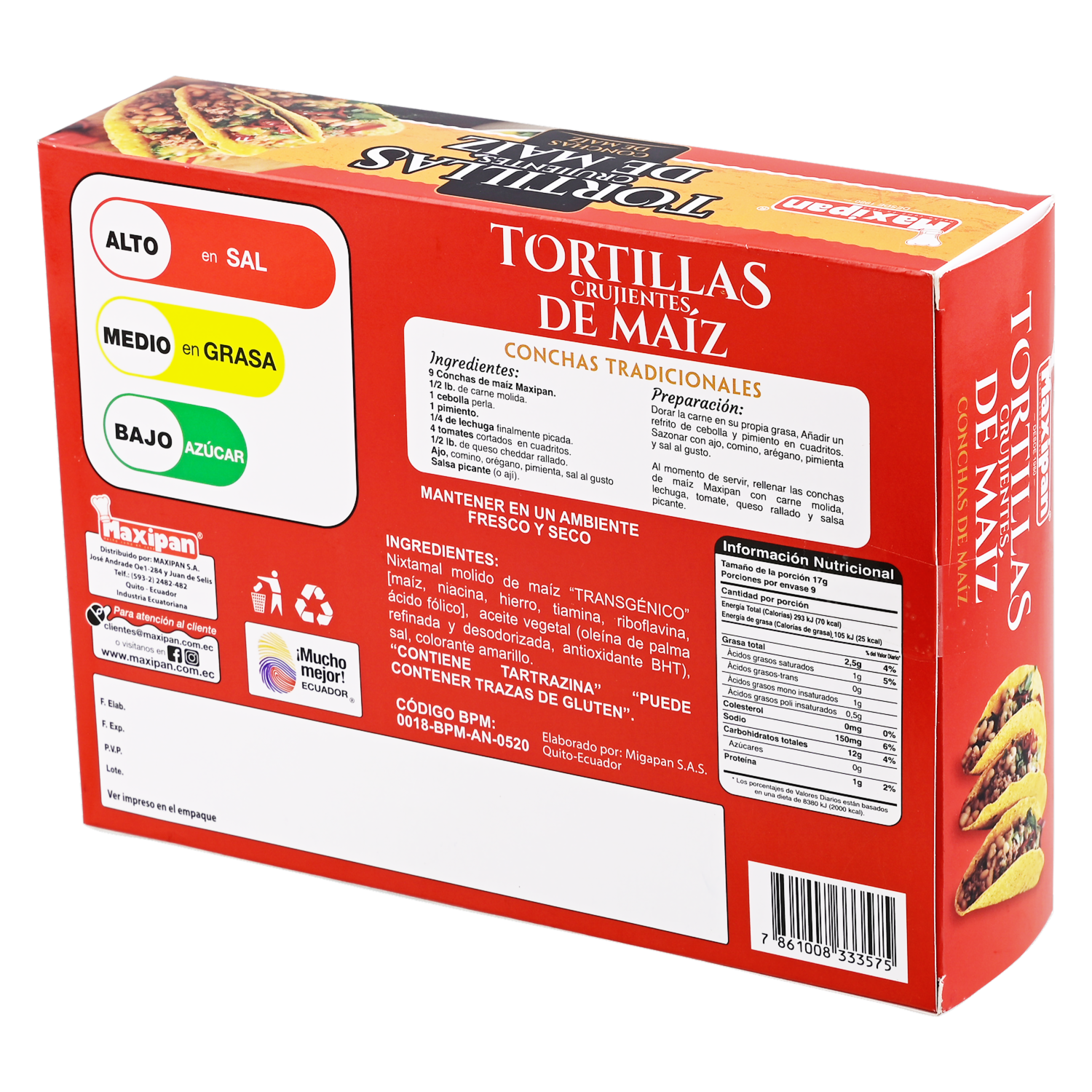 Conchas De Maíz MAXIPAN 160 G