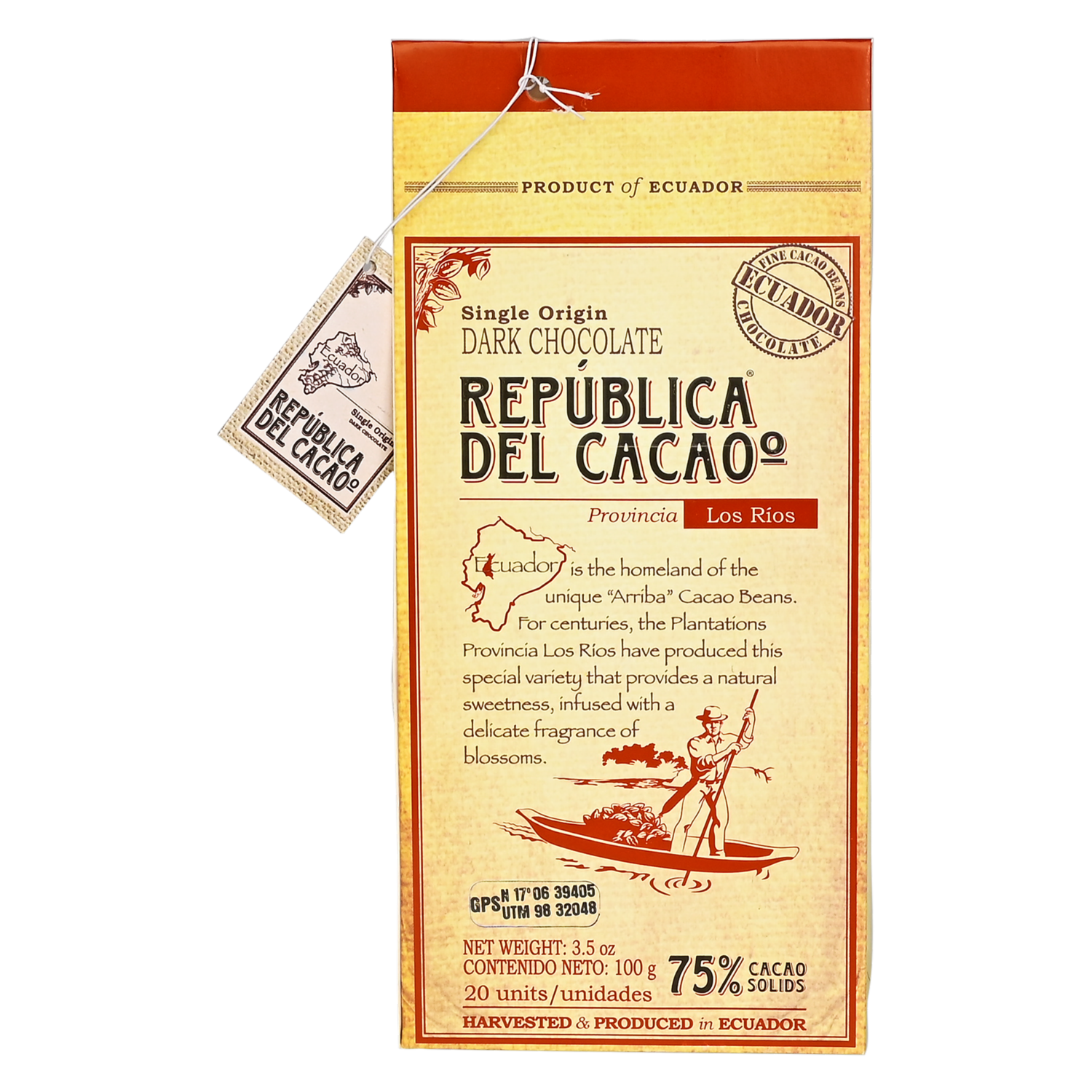 Chocolate Los Rios Funda REPUBLICA DEL CACAO 100 G