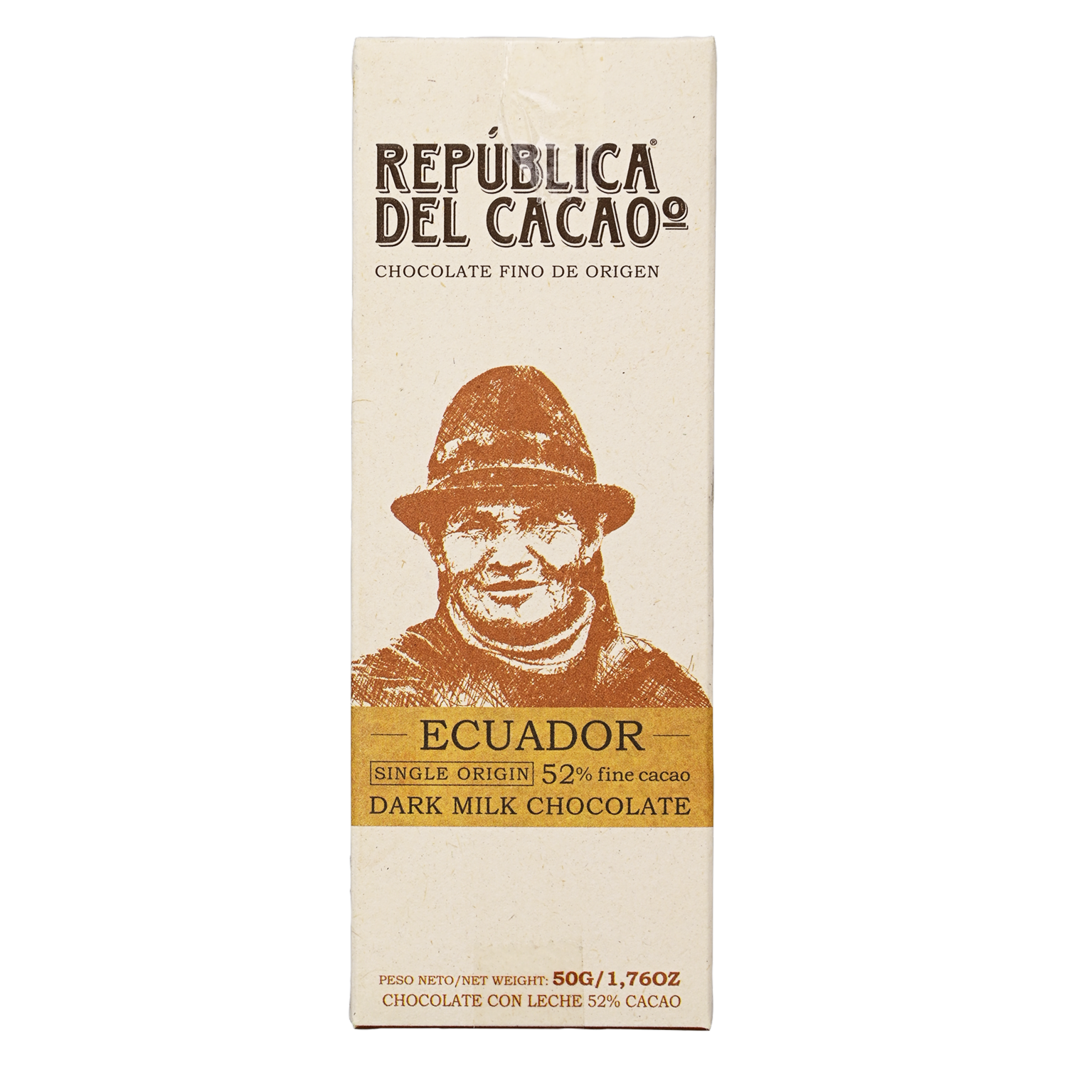 Chocolate Negro Con Leche REPUBLICA DEL CACAO 50 G