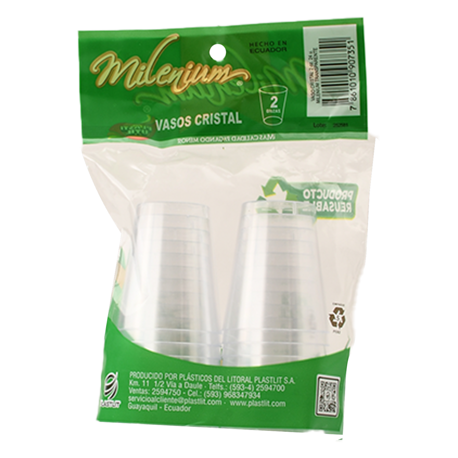 Vaso Diseño Cristal 2 Onzas PLASTIUTIL 24 Unidades