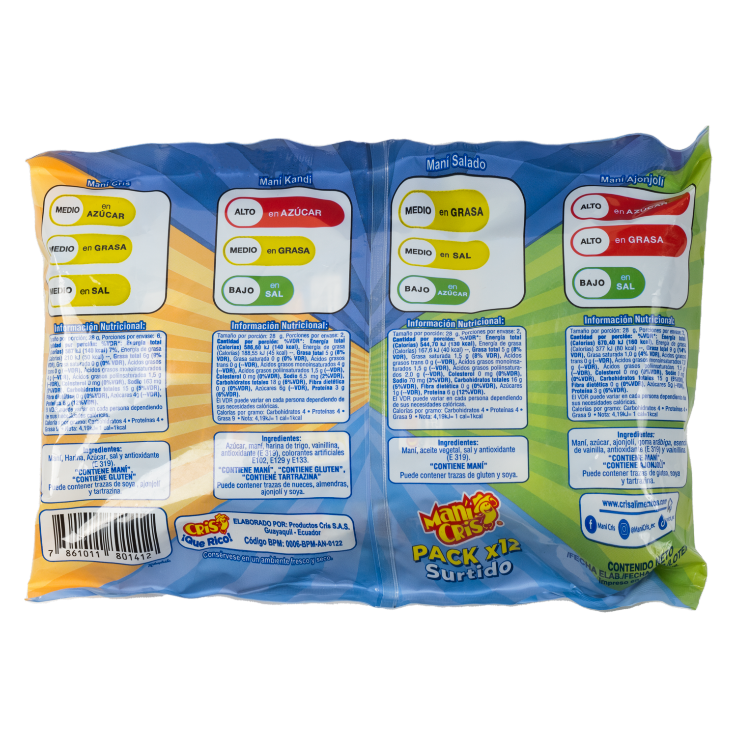 Maní Pack Surtido MANÍ CRIS 336 g