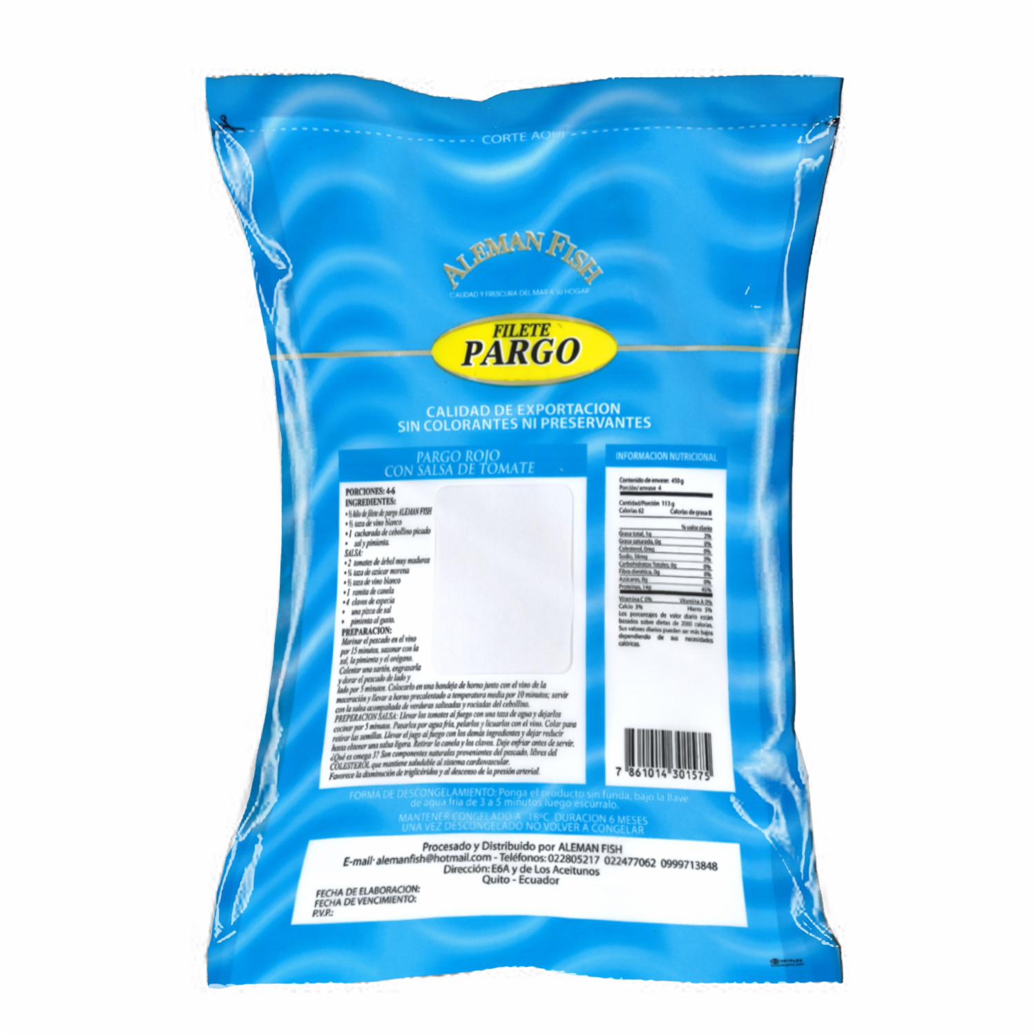 Pargo Filete ALEMAN FISH 454 G