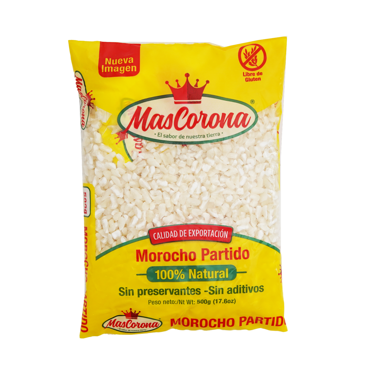 Morocho Partido Sin Gluten MAS CORONA 500 G
