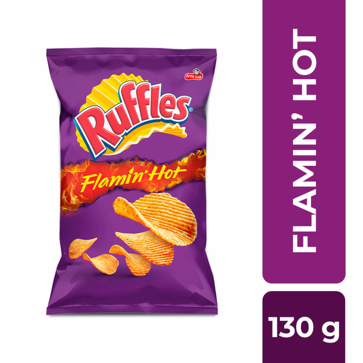 Papas Fritas Flamin Hot RUFFLES 130 G