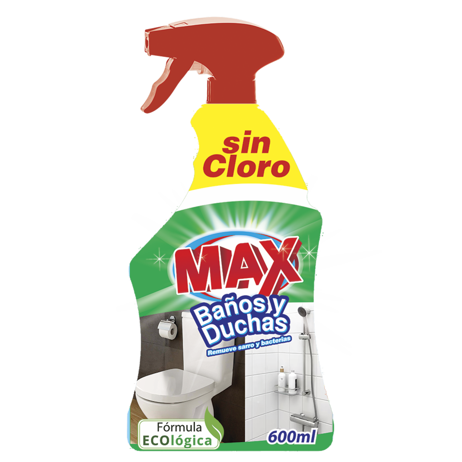 Limpiador Para Baños Y Duchas Sin Cloro MAX Spray 600 Ml