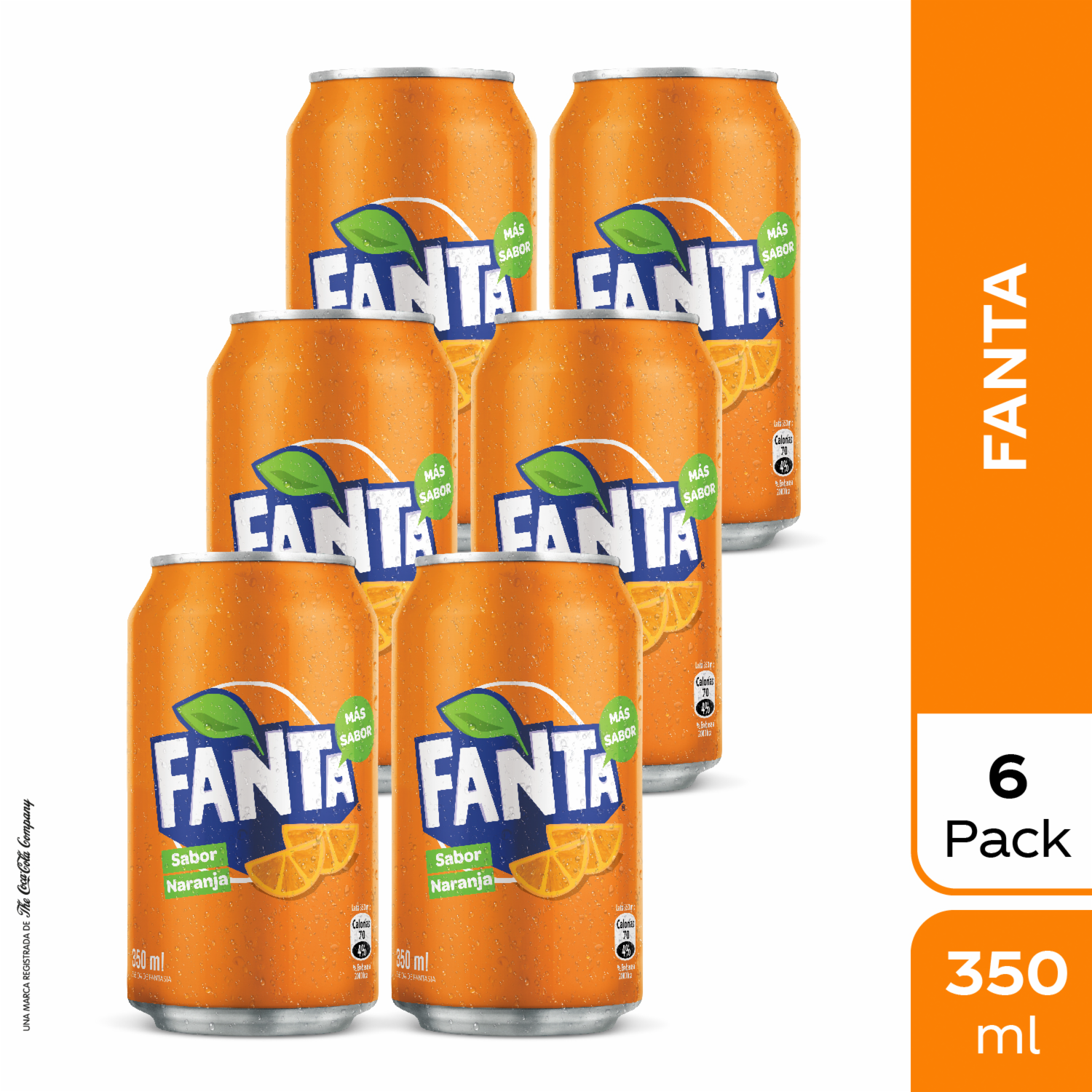 Bebida Gaseosa Sabor A Naranja Harmony FANTA 6 X 350 Ml