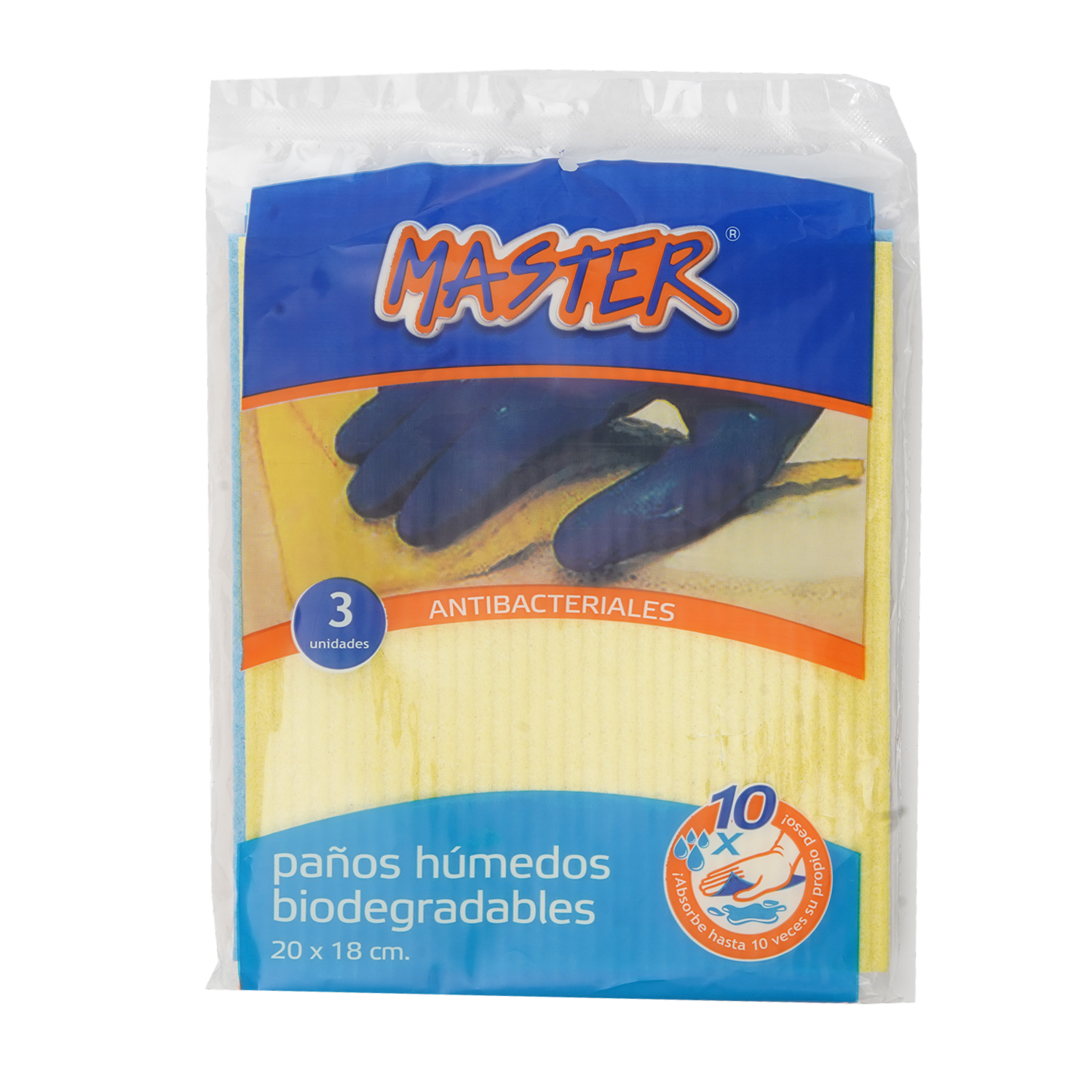 Paños Húmedos Celulosa MASTER X 3 Uds
