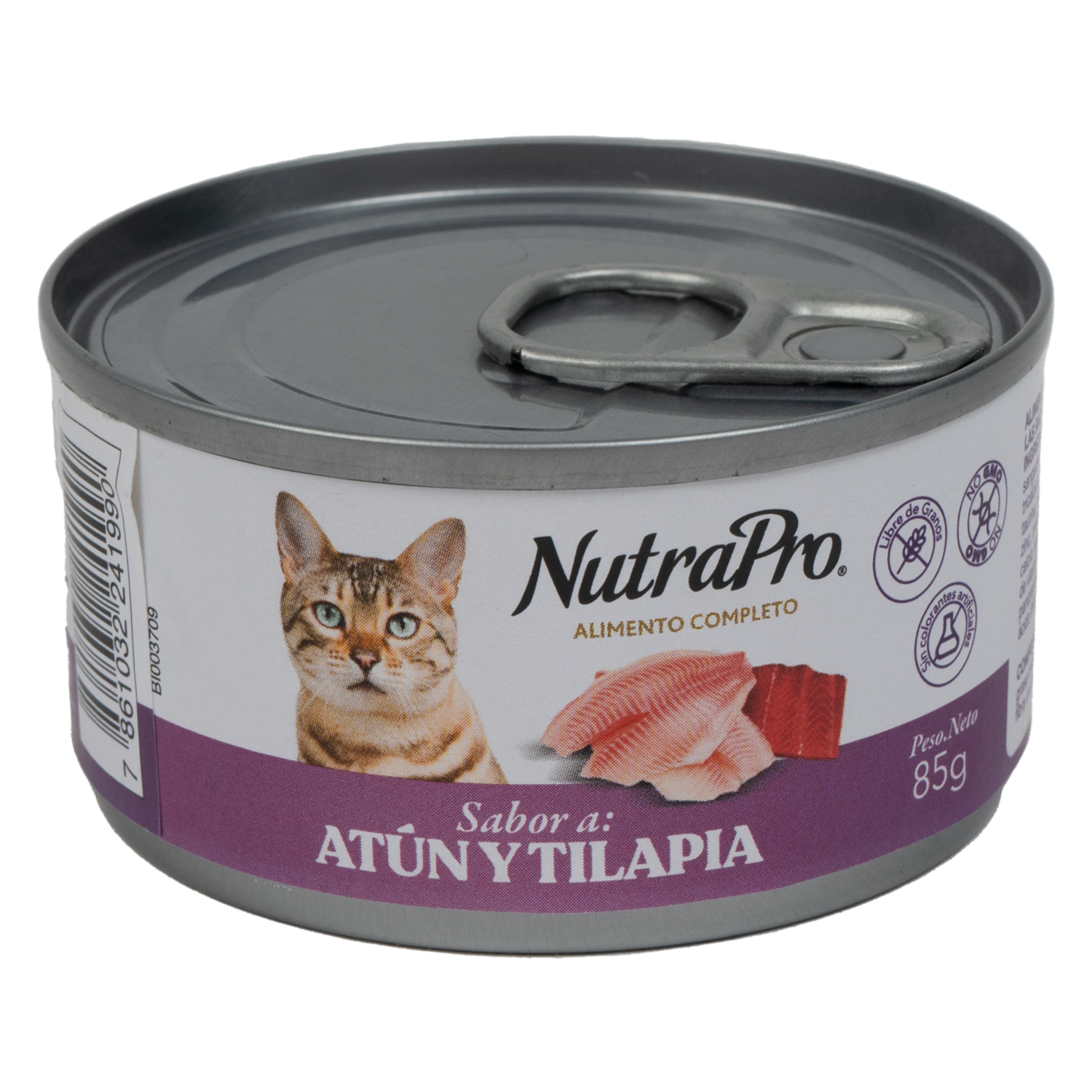 Alimento Para Gatos Sabor A Atún Y Tilapia En Lata NUTRAPRO 85 G
