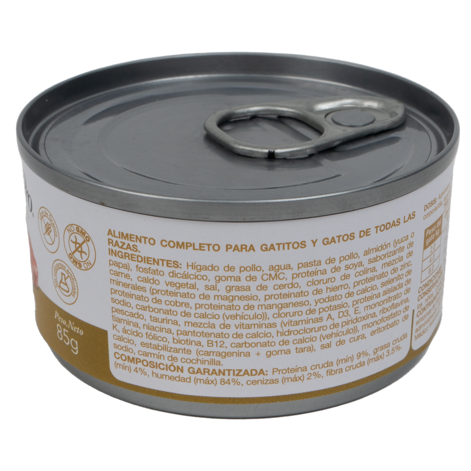 Alimento Húmedo Para Gatos Sabor A Carne E Hígado En Lata NUTRAPRO 85 G