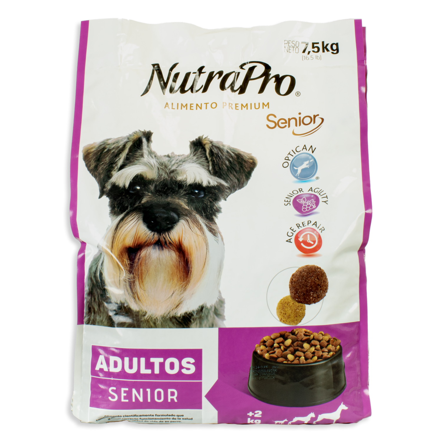 Alimento Para Perros Adultos Senior NUTRAPRO 7,5 Kg