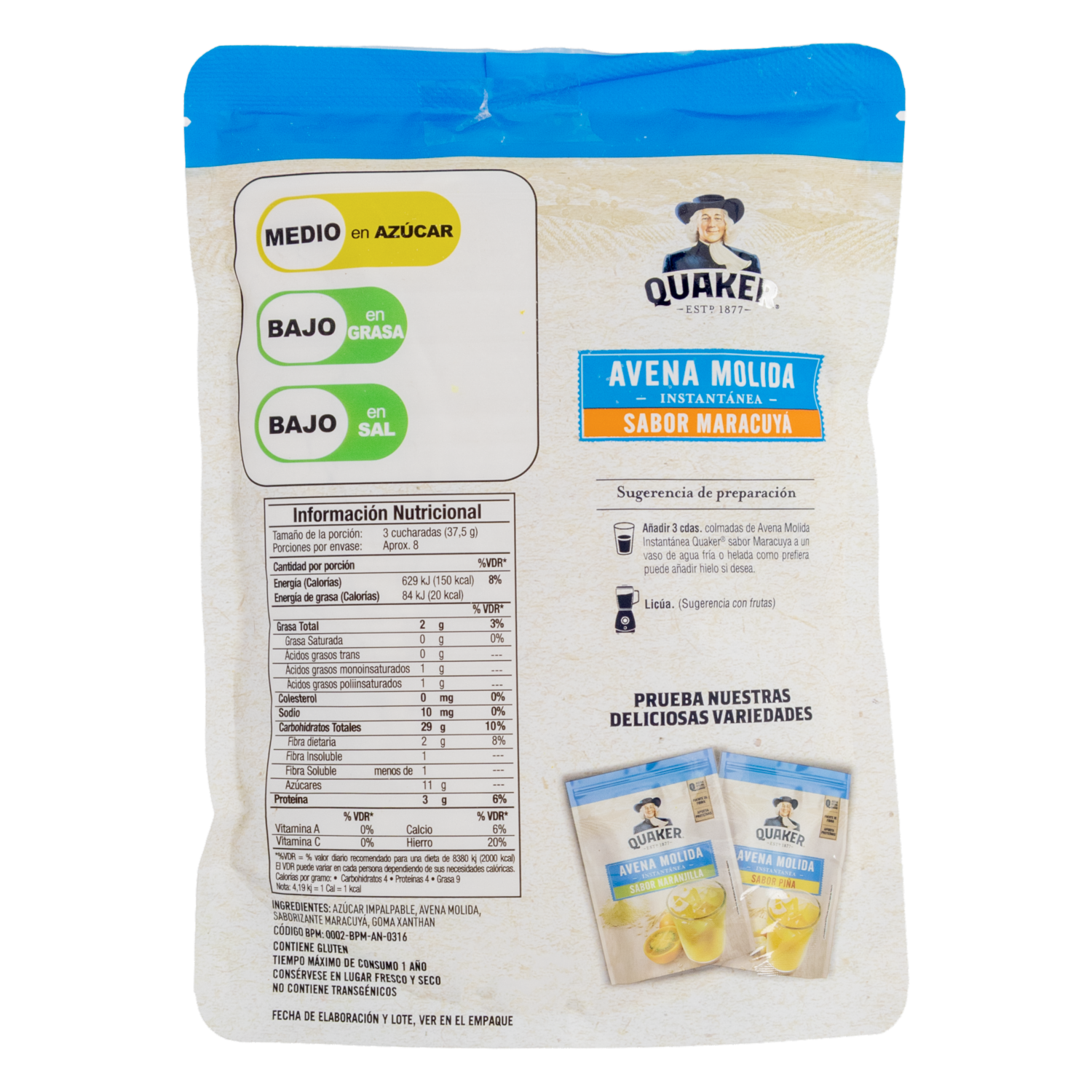Avena Molida Maracuyá QUAKER Funda
