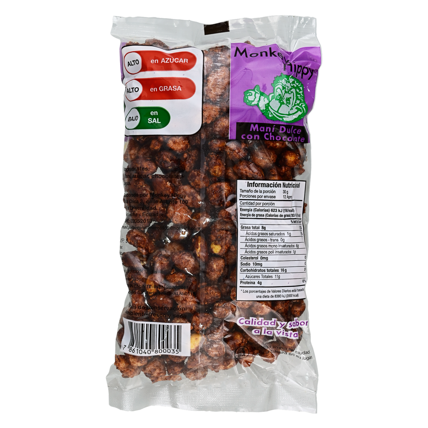 Maní Dulce Choco MONKEY HIPPY 350 G