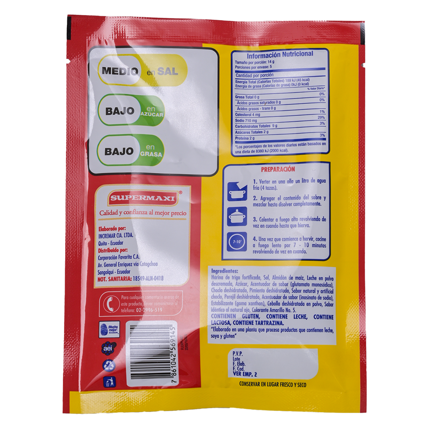 Crema Instantánea De Choclo SUPERMAXI 70 G