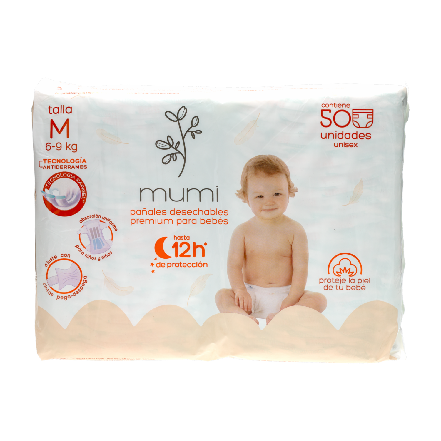 Pañal Para Bebe Ultratrim Mediano MUMI X 50 Uds