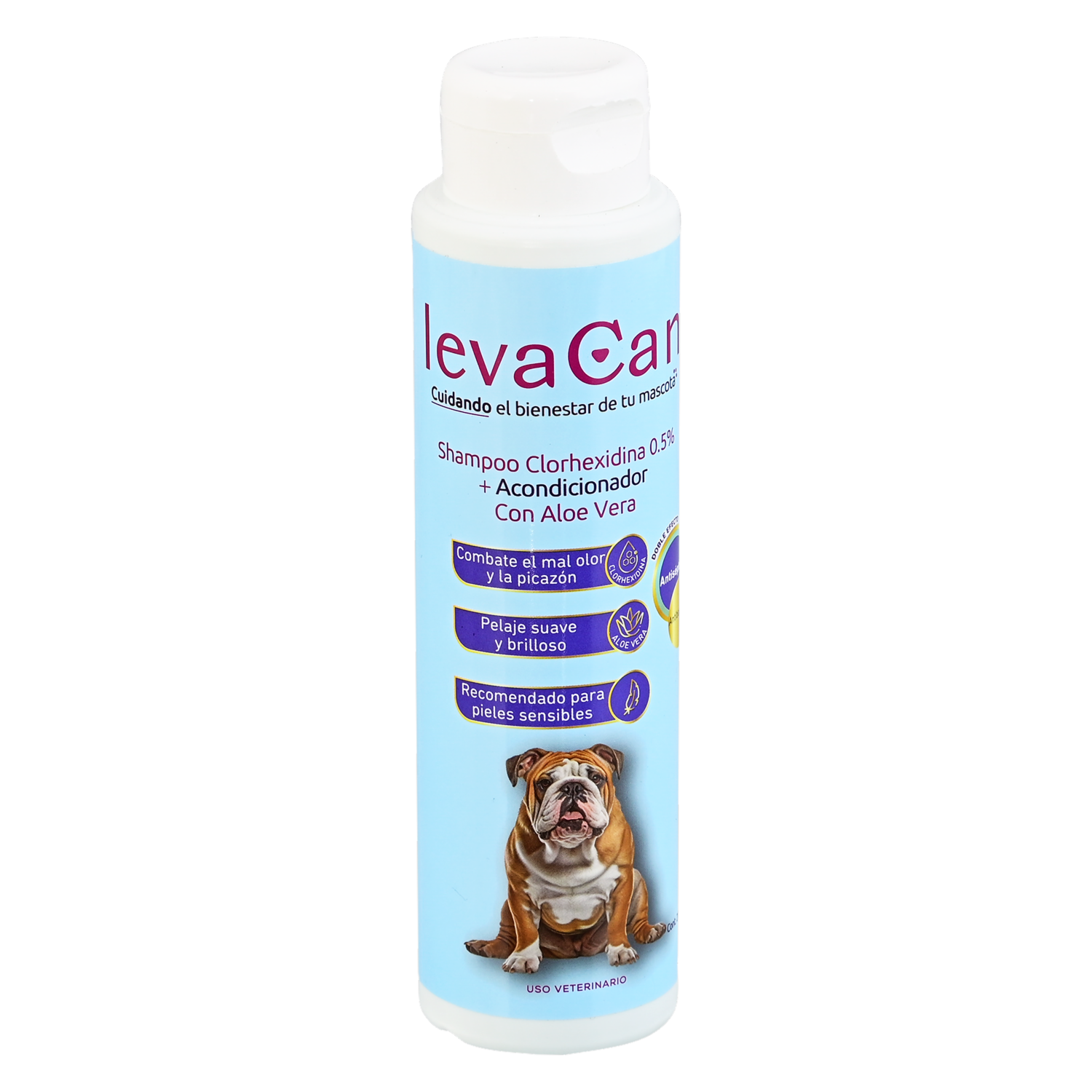 Shampoo Para Mascota De Clorhexidina LEVACAN 200 Ml