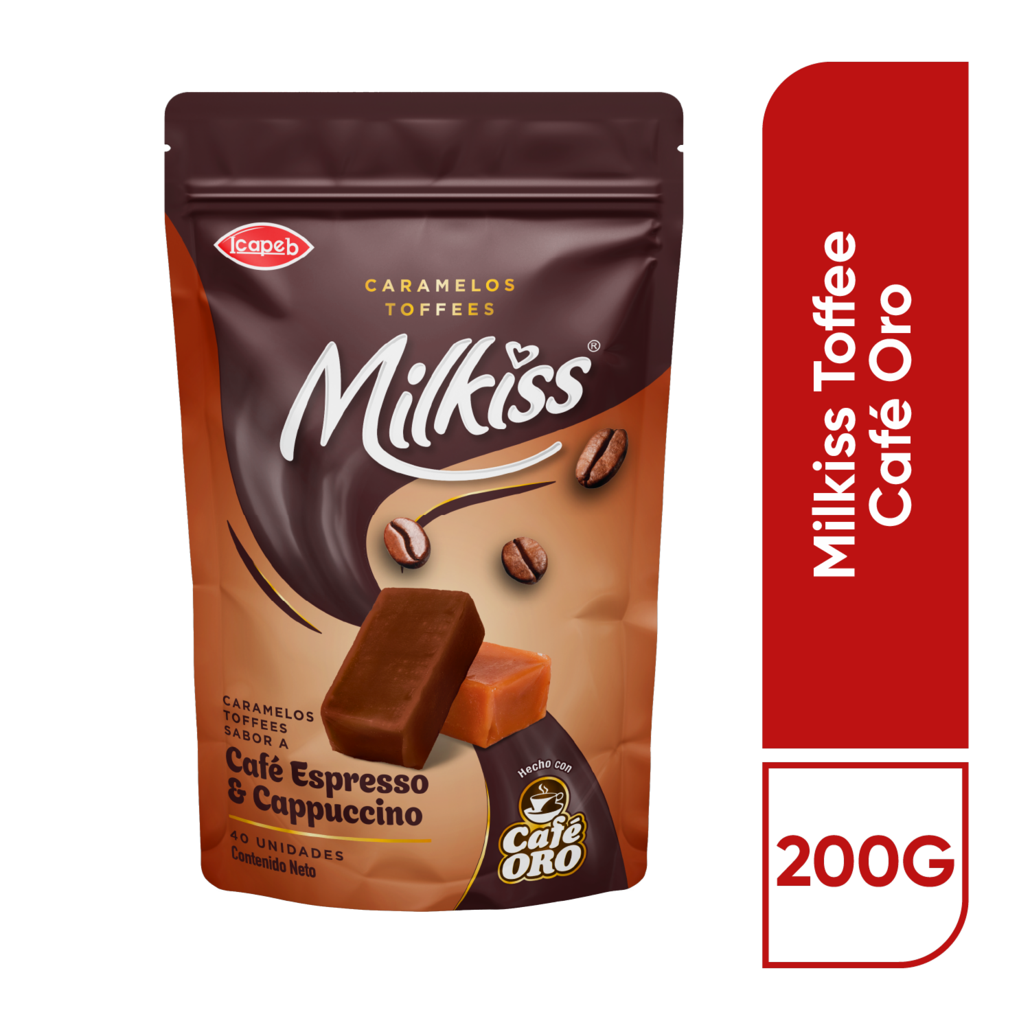 Caramelos Toffee De Café Espresso Y Cappuccino MILKISS 200 G