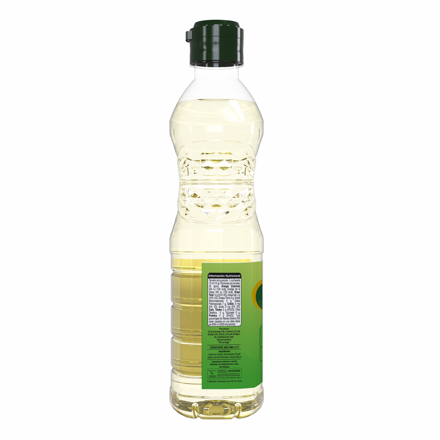 Aceite Comestible Vegetal GIRASOL 500 Ml