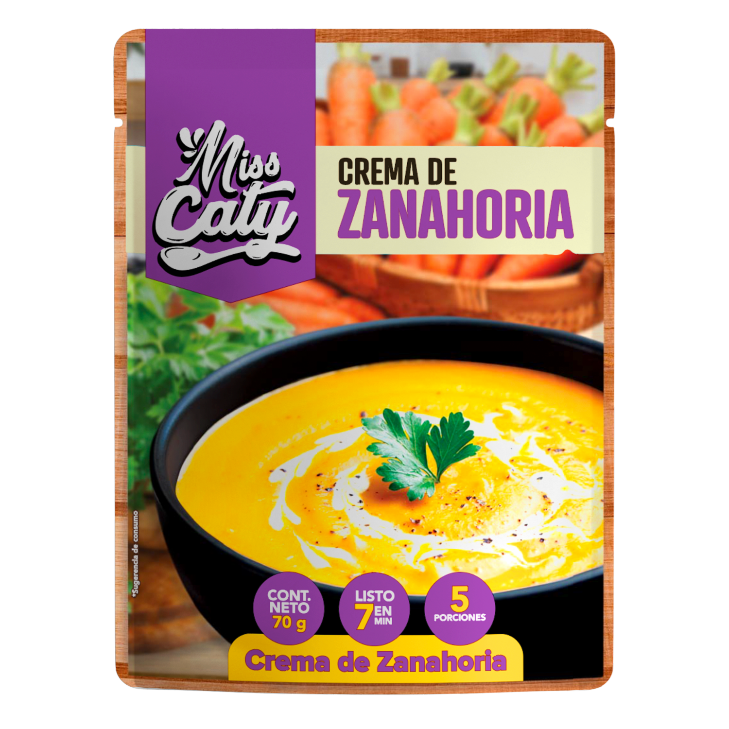 Crema Instantánea De Zanahoria MISS CATY 70 G