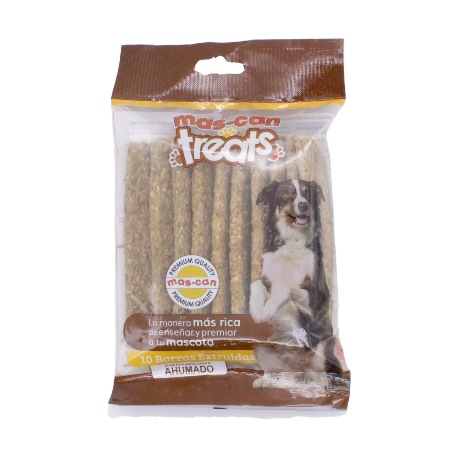 Snack Para Perros Extruido De Carnaza En Barras MAS-CAN Sabores