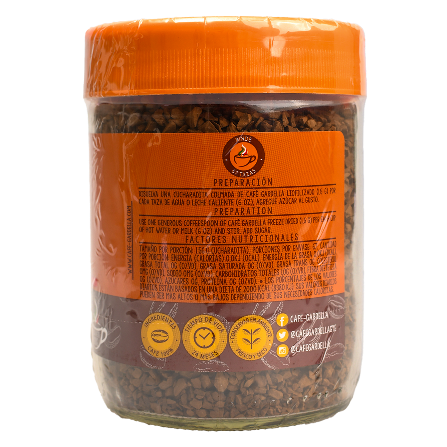 Café Instantáneo Soluble GARDELLA 100 G
