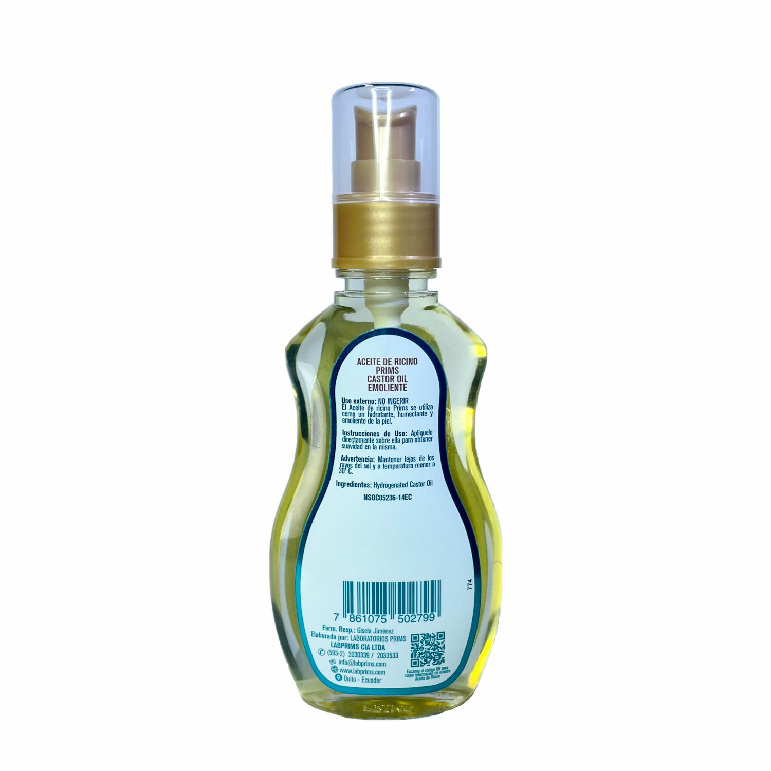 Aceite Cosmético Con Extracto De Ricino PRIMS 115 Ml