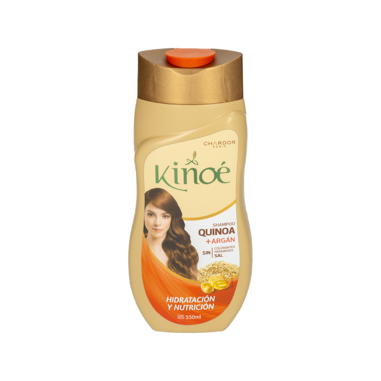 Shampoo De Cabello Argán Hidrata Y Nutre KINOÉ 550 Ml