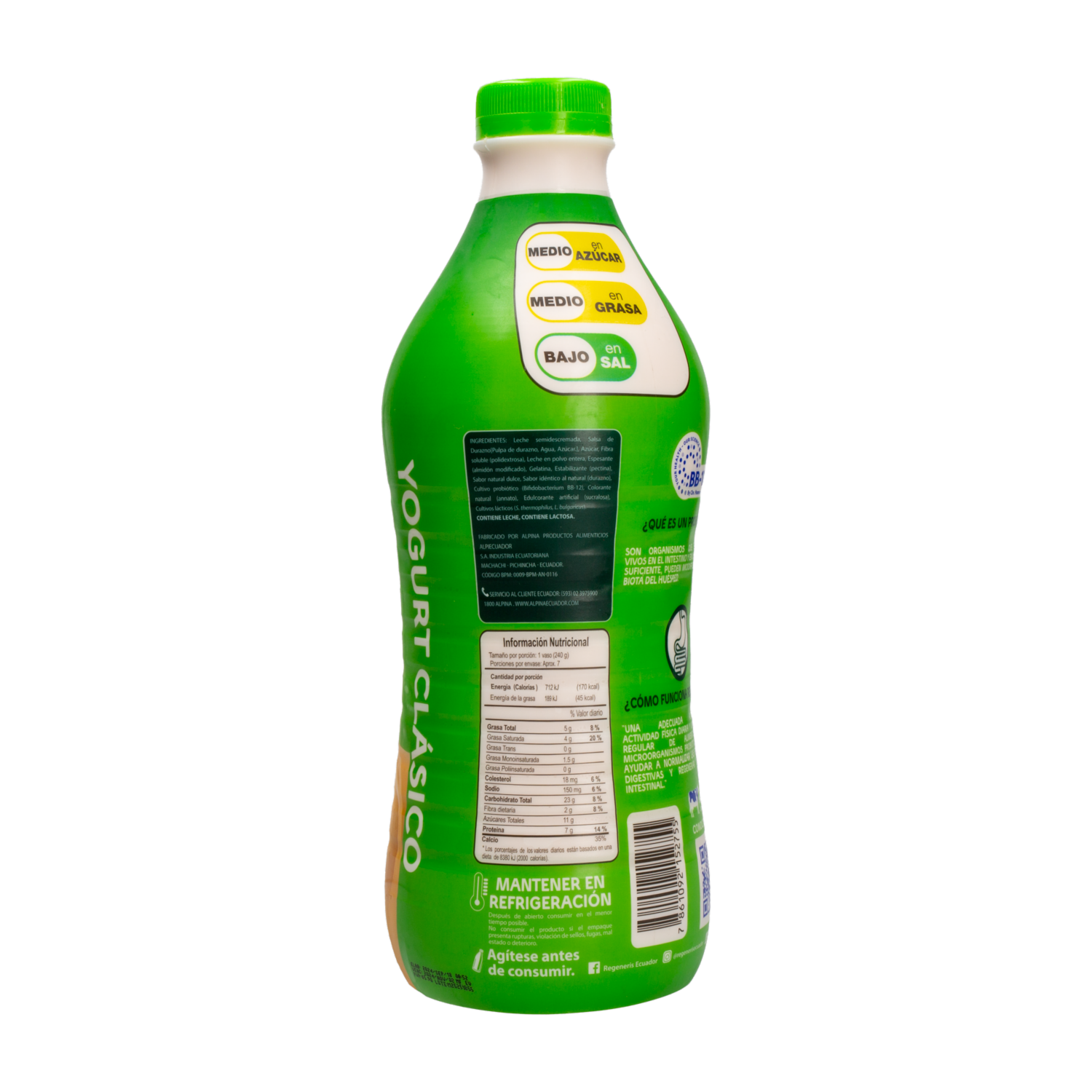 Yogurt Bebible Durazno REGENERIS 1750 G