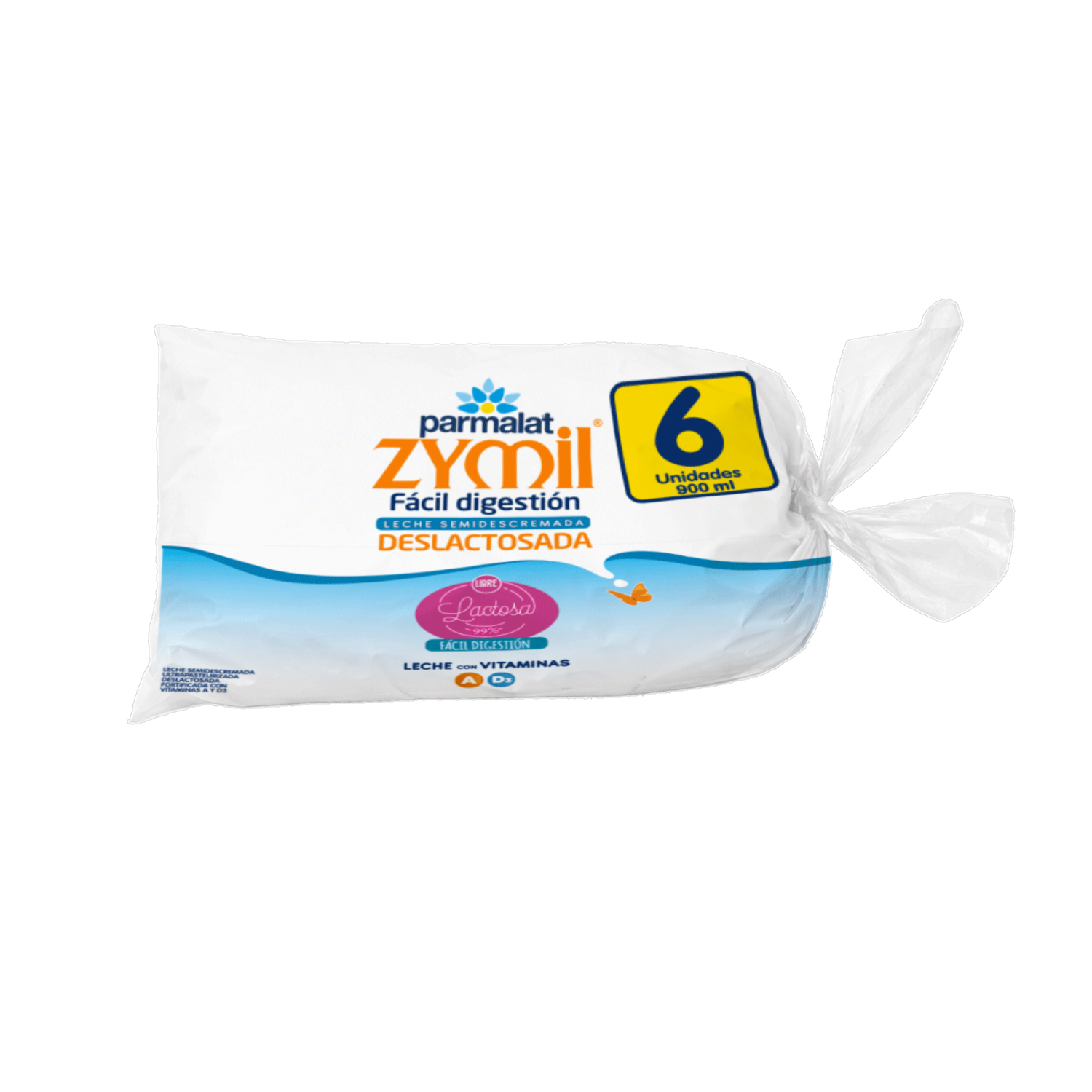 Leche Semidescremada Deslactosada Zymil PARMALAT 6 X 900 Ml