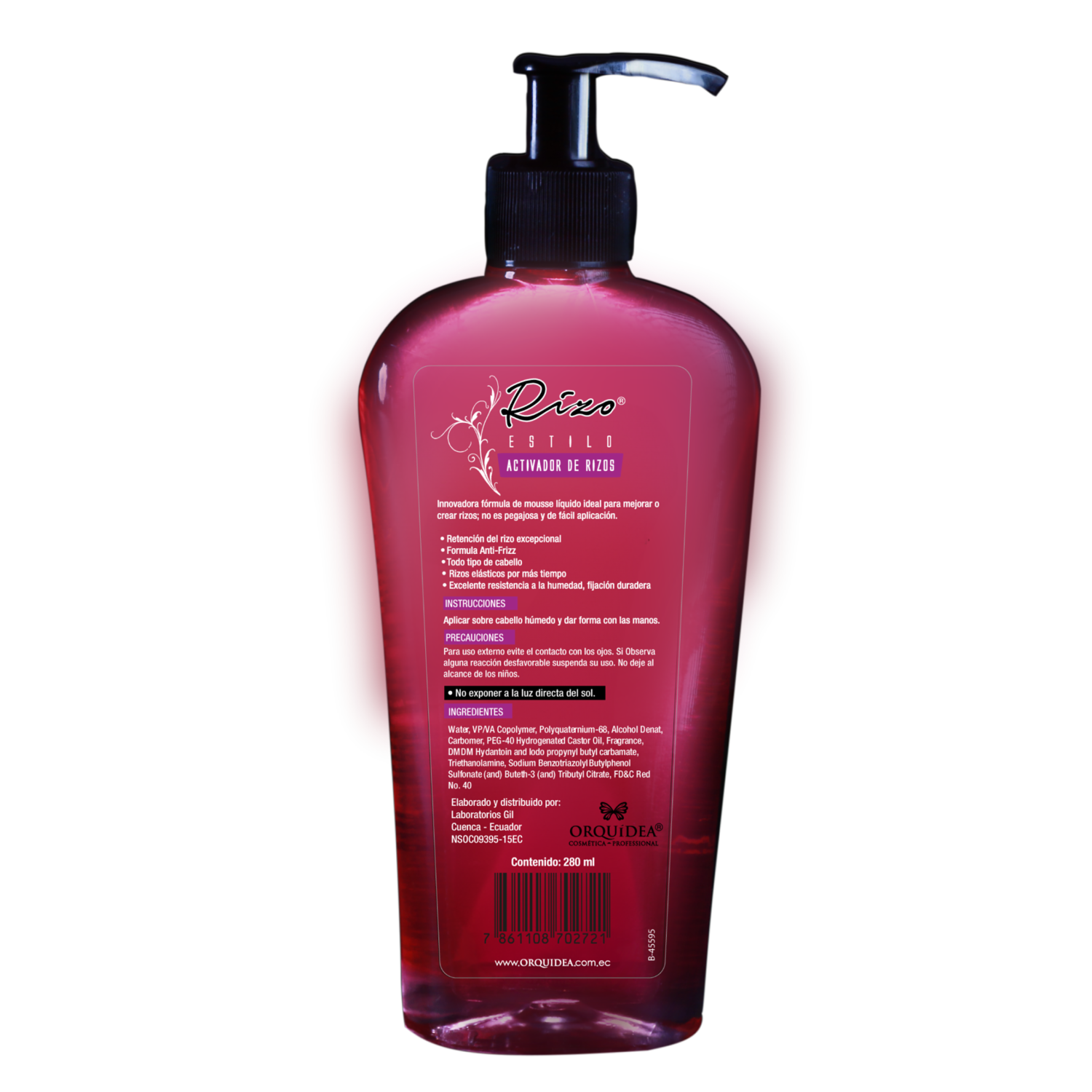 Activador De Rizos Mouse Líquido Estilo ORQUÍDEA 280 Ml